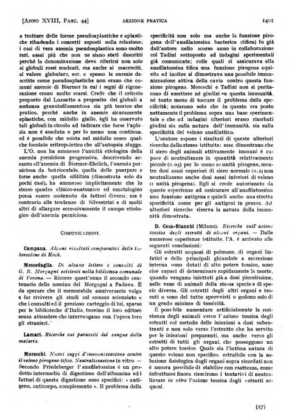 Il policlinico. Sezione pratica periodico di medicina, chirurgia e igiene