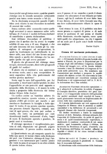 Il policlinico. Sezione pratica periodico di medicina, chirurgia e igiene