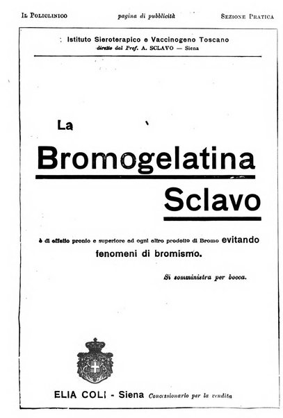 Il policlinico. Sezione pratica periodico di medicina, chirurgia e igiene