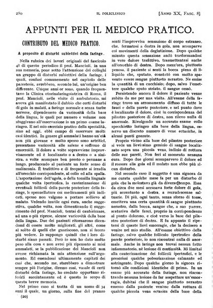 Il policlinico. Sezione pratica periodico di medicina, chirurgia e igiene