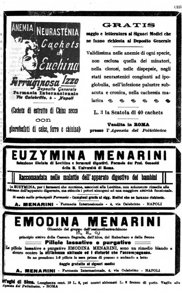 Il policlinico. Sezione pratica periodico di medicina, chirurgia e igiene