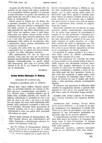 Il policlinico. Sezione pratica periodico di medicina, chirurgia e igiene