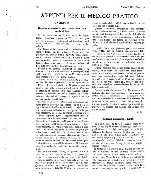 Il policlinico. Sezione pratica periodico di medicina, chirurgia e igiene