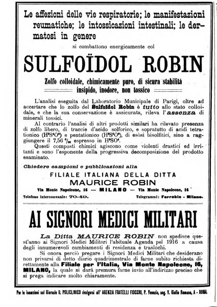 Il policlinico. Sezione pratica periodico di medicina, chirurgia e igiene