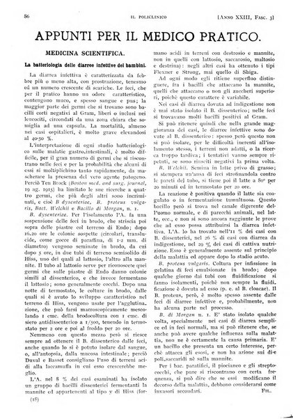 Il policlinico. Sezione pratica periodico di medicina, chirurgia e igiene