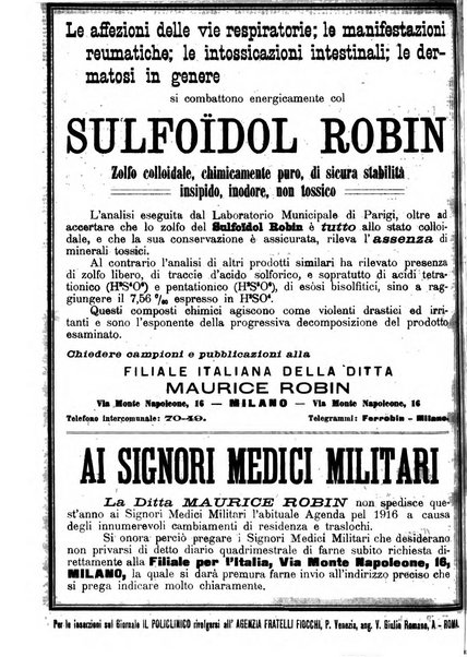 Il policlinico. Sezione pratica periodico di medicina, chirurgia e igiene