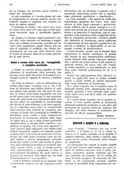 Il policlinico. Sezione pratica periodico di medicina, chirurgia e igiene