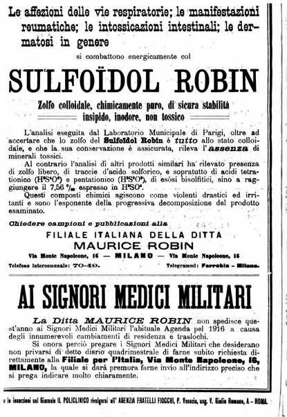 Il policlinico. Sezione pratica periodico di medicina, chirurgia e igiene