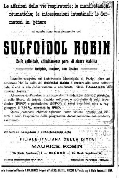 Il policlinico. Sezione pratica periodico di medicina, chirurgia e igiene