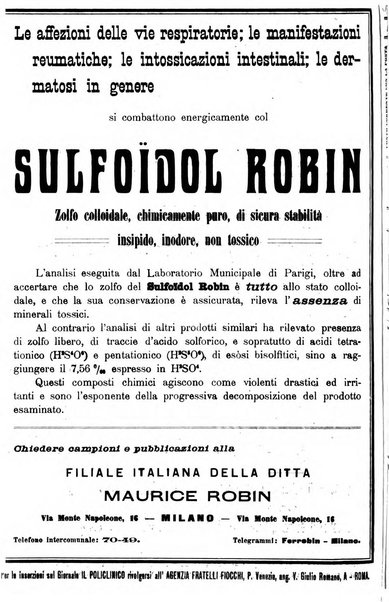 Il policlinico. Sezione pratica periodico di medicina, chirurgia e igiene