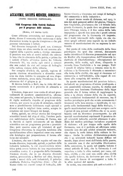 Il policlinico. Sezione pratica periodico di medicina, chirurgia e igiene