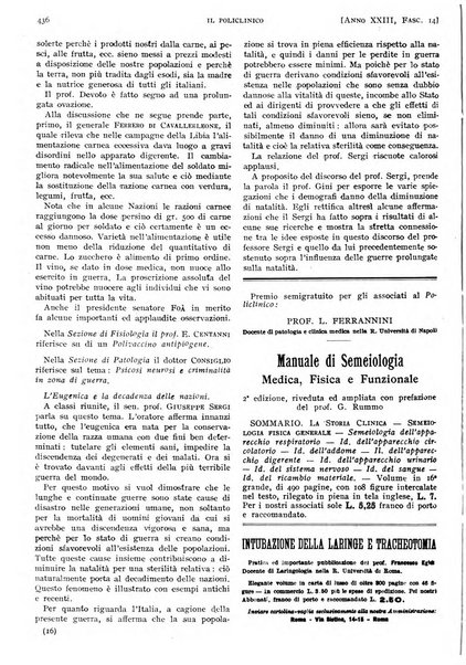 Il policlinico. Sezione pratica periodico di medicina, chirurgia e igiene