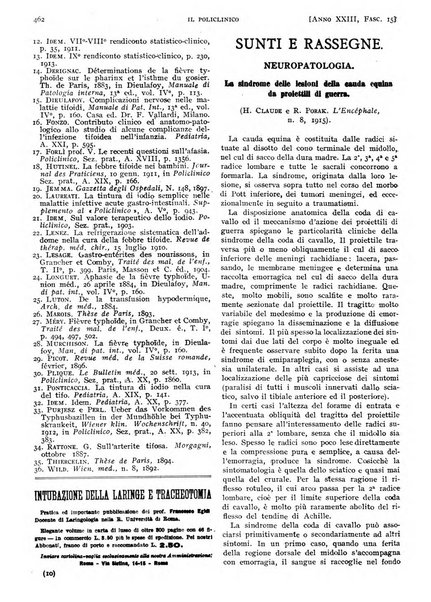 Il policlinico. Sezione pratica periodico di medicina, chirurgia e igiene