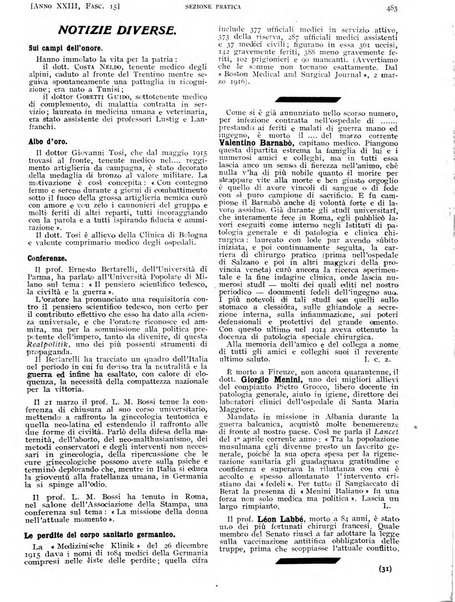 Il policlinico. Sezione pratica periodico di medicina, chirurgia e igiene