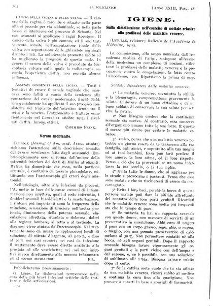 Il policlinico. Sezione pratica periodico di medicina, chirurgia e igiene