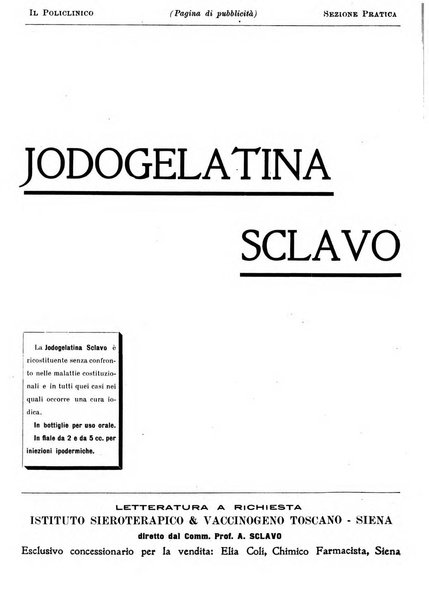 Il policlinico. Sezione pratica periodico di medicina, chirurgia e igiene