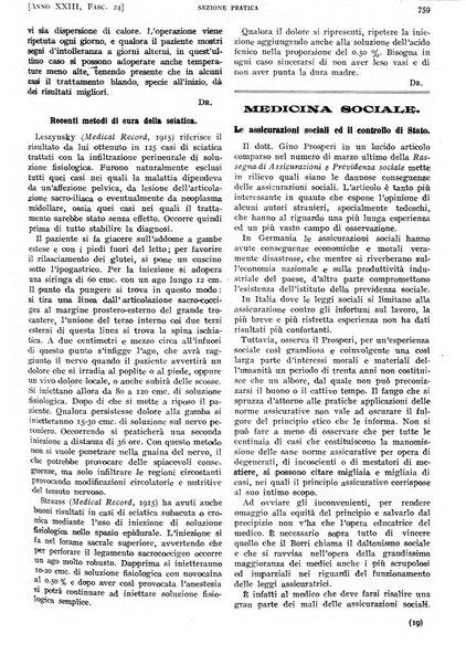 Il policlinico. Sezione pratica periodico di medicina, chirurgia e igiene