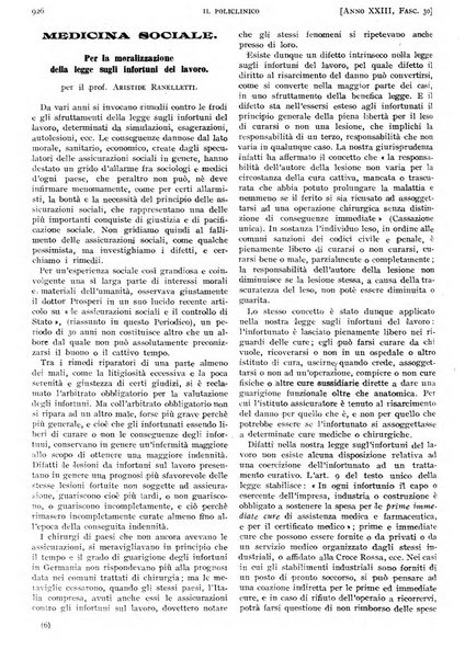 Il policlinico. Sezione pratica periodico di medicina, chirurgia e igiene