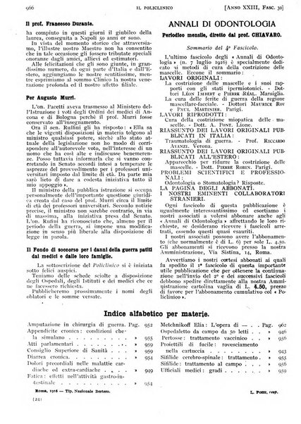 Il policlinico. Sezione pratica periodico di medicina, chirurgia e igiene