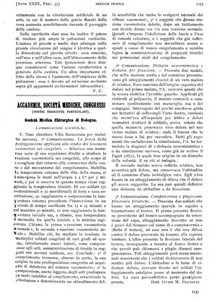 Il policlinico. Sezione pratica periodico di medicina, chirurgia e igiene