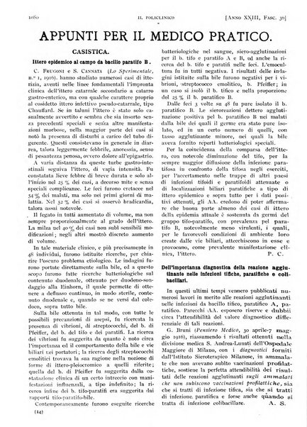 Il policlinico. Sezione pratica periodico di medicina, chirurgia e igiene