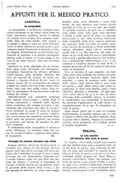 Il policlinico. Sezione pratica periodico di medicina, chirurgia e igiene