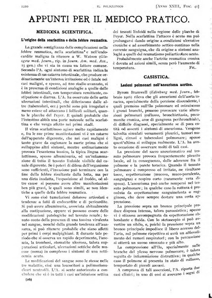 Il policlinico. Sezione pratica periodico di medicina, chirurgia e igiene