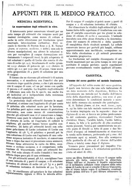 Il policlinico. Sezione pratica periodico di medicina, chirurgia e igiene