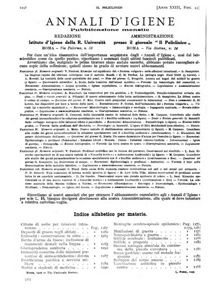 Il policlinico. Sezione pratica periodico di medicina, chirurgia e igiene