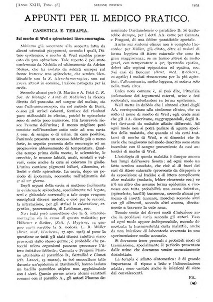 Il policlinico. Sezione pratica periodico di medicina, chirurgia e igiene