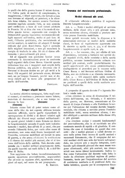 Il policlinico. Sezione pratica periodico di medicina, chirurgia e igiene