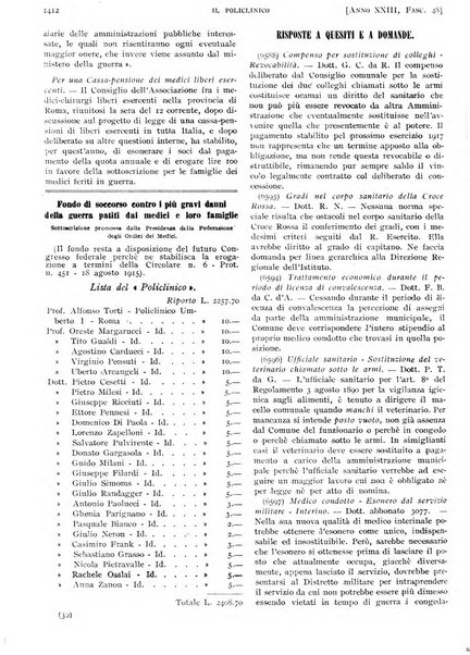 Il policlinico. Sezione pratica periodico di medicina, chirurgia e igiene