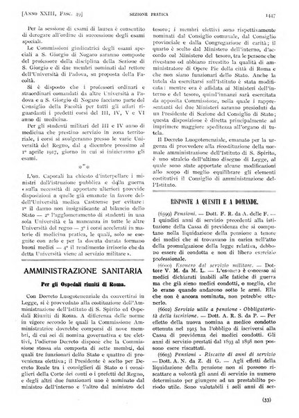 Il policlinico. Sezione pratica periodico di medicina, chirurgia e igiene