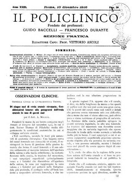 Il policlinico. Sezione pratica periodico di medicina, chirurgia e igiene