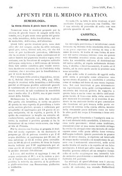 Il policlinico. Sezione pratica periodico di medicina, chirurgia e igiene