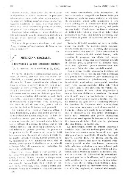 Il policlinico. Sezione pratica periodico di medicina, chirurgia e igiene