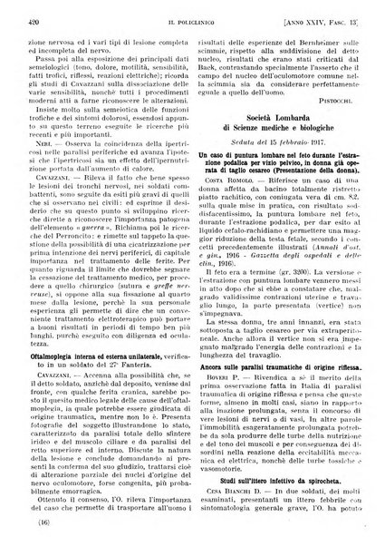 Il policlinico. Sezione pratica periodico di medicina, chirurgia e igiene