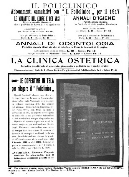 Il policlinico. Sezione pratica periodico di medicina, chirurgia e igiene