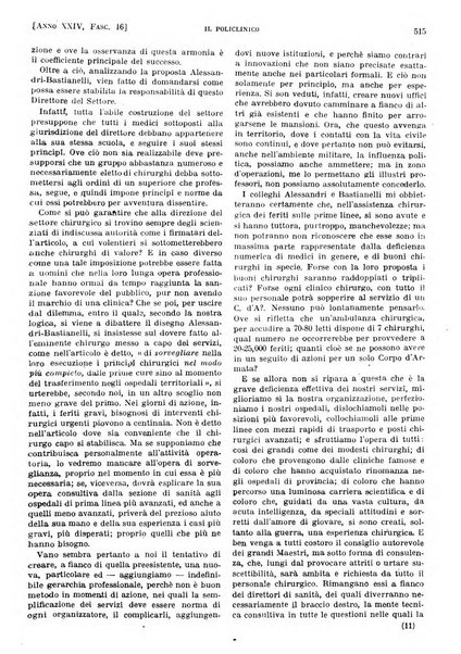 Il policlinico. Sezione pratica periodico di medicina, chirurgia e igiene