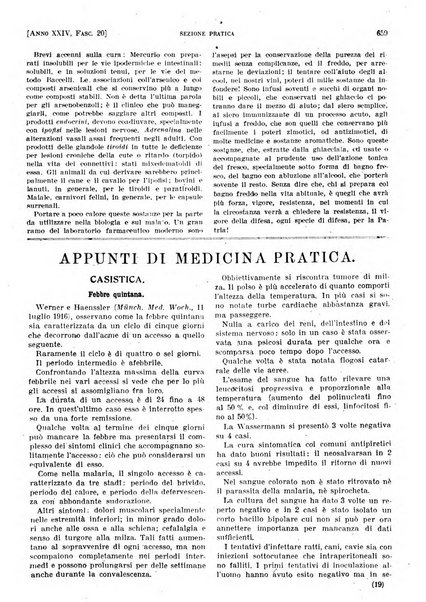 Il policlinico. Sezione pratica periodico di medicina, chirurgia e igiene