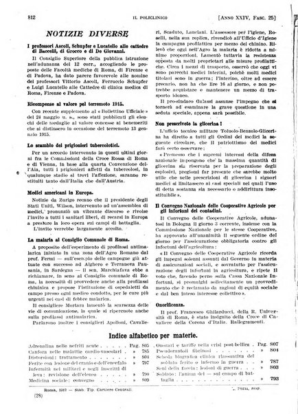 Il policlinico. Sezione pratica periodico di medicina, chirurgia e igiene