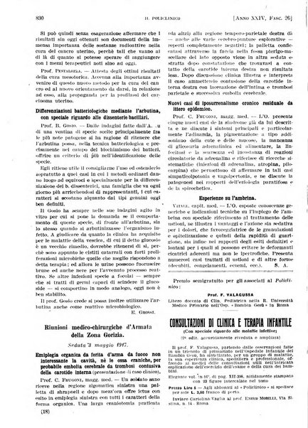 Il policlinico. Sezione pratica periodico di medicina, chirurgia e igiene