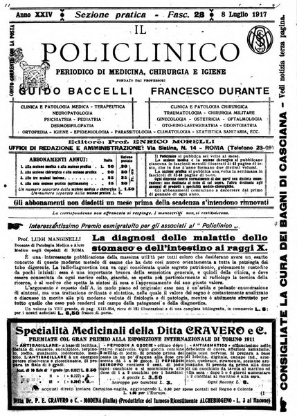 Il policlinico. Sezione pratica periodico di medicina, chirurgia e igiene