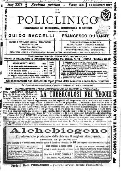 Il policlinico. Sezione pratica periodico di medicina, chirurgia e igiene