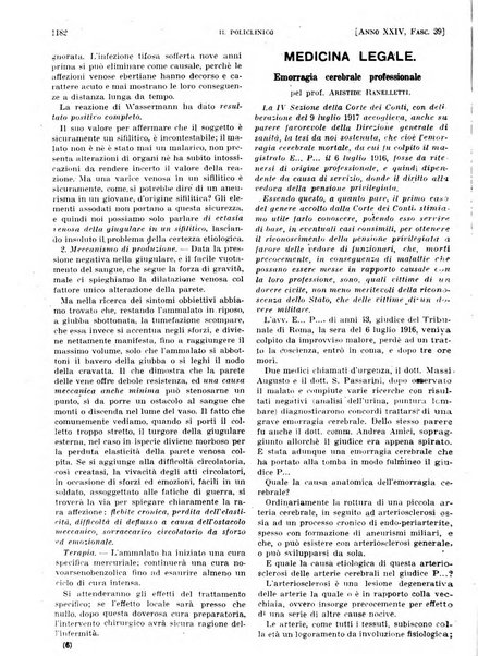 Il policlinico. Sezione pratica periodico di medicina, chirurgia e igiene