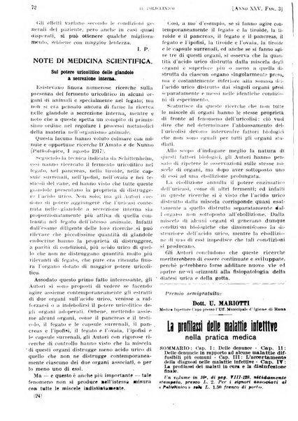 Il policlinico. Sezione pratica periodico di medicina, chirurgia e igiene