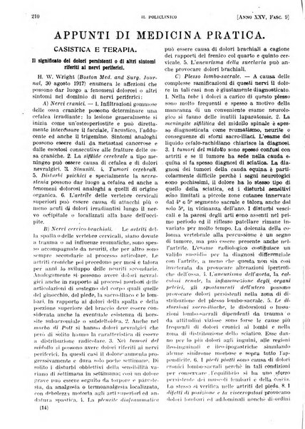 Il policlinico. Sezione pratica periodico di medicina, chirurgia e igiene