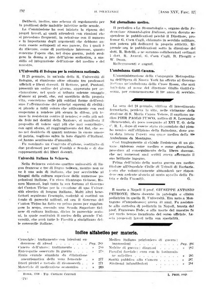 Il policlinico. Sezione pratica periodico di medicina, chirurgia e igiene