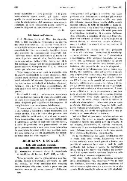 Il policlinico. Sezione pratica periodico di medicina, chirurgia e igiene