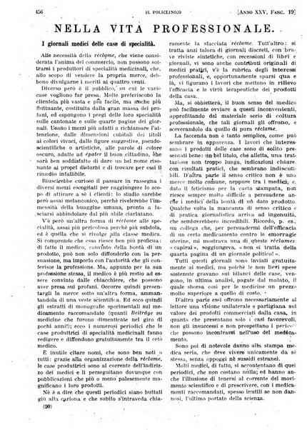 Il policlinico. Sezione pratica periodico di medicina, chirurgia e igiene